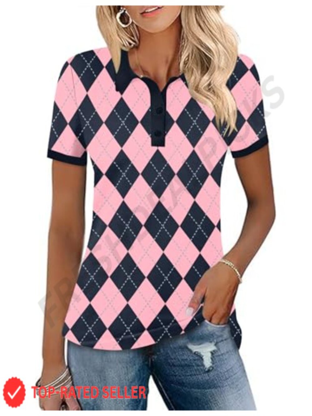 Womens Golf Polo Short Sleeve Collared Athletic Tennis Shirt